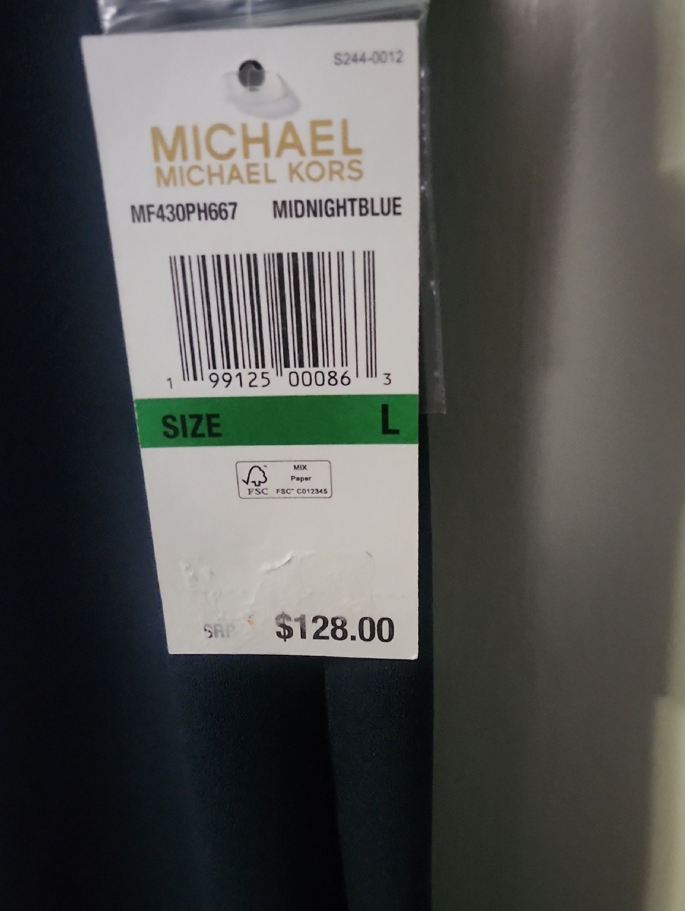 Michael Kors Navy Boot-Cut Dress Pants - Picture 2 of 3